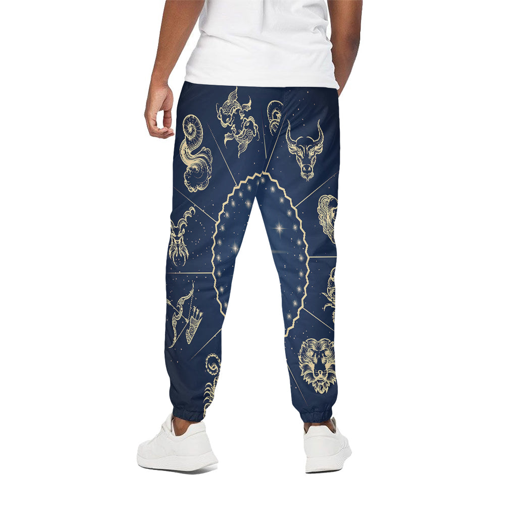 Zodiac Astrology Symbols Print Cotton Pants