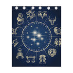 Zodiac Astrology Symbols Print Curtain