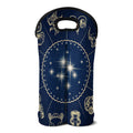 Zodiac Astrology Symbols Print Double Neoprene Wine Tote