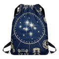 Zodiac Astrology Symbols Print Drawstring Backpack