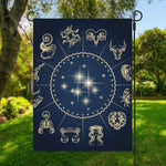 Zodiac Astrology Symbols Print Garden Flag