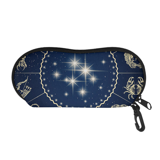 Zodiac Astrology Symbols Print Glasses Case