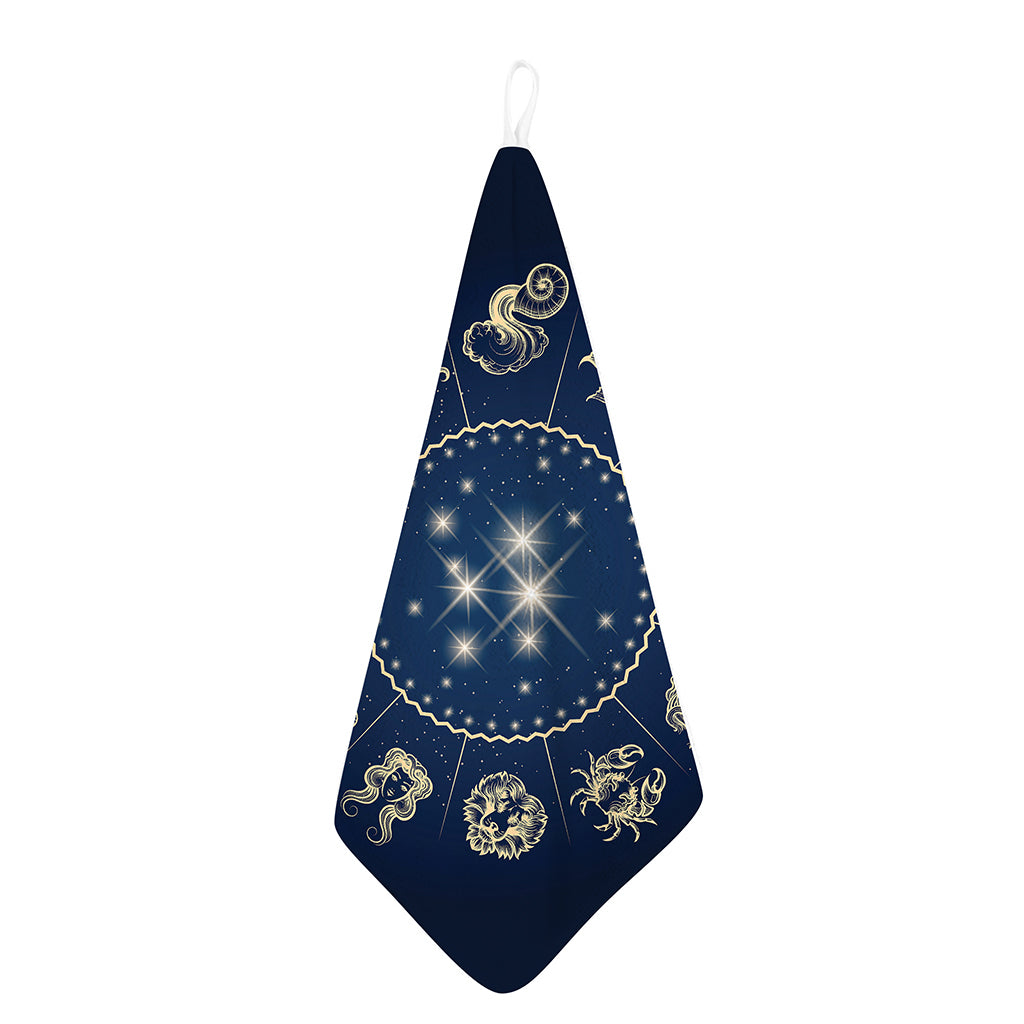 Zodiac Astrology Symbols Print Hand Towel