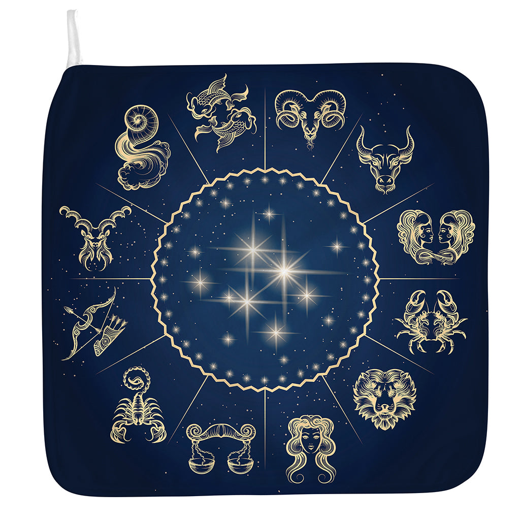 Zodiac Astrology Symbols Print Hand Towel