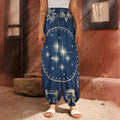 Zodiac Astrology Symbols Print Harem Pants