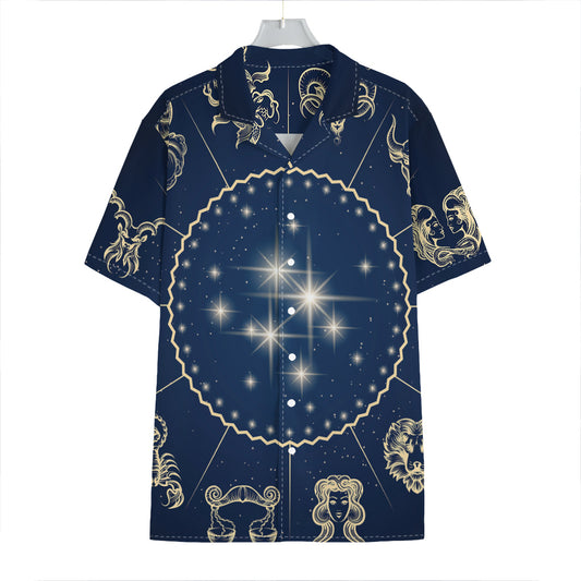 Zodiac Astrology Symbols Print Hawaiian Shirt