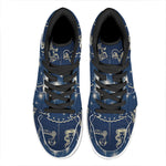 Zodiac Astrology Symbols Print High Top Leather Sneakers