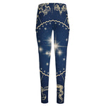 Zodiac Astrology Symbols Print High-Waisted Pocket Leggings
