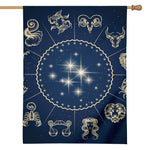 Zodiac Astrology Symbols Print House Flag