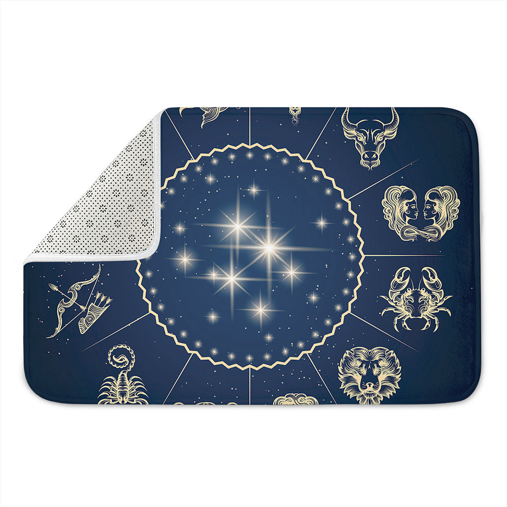 Zodiac Astrology Symbols Print Indoor Door Mat