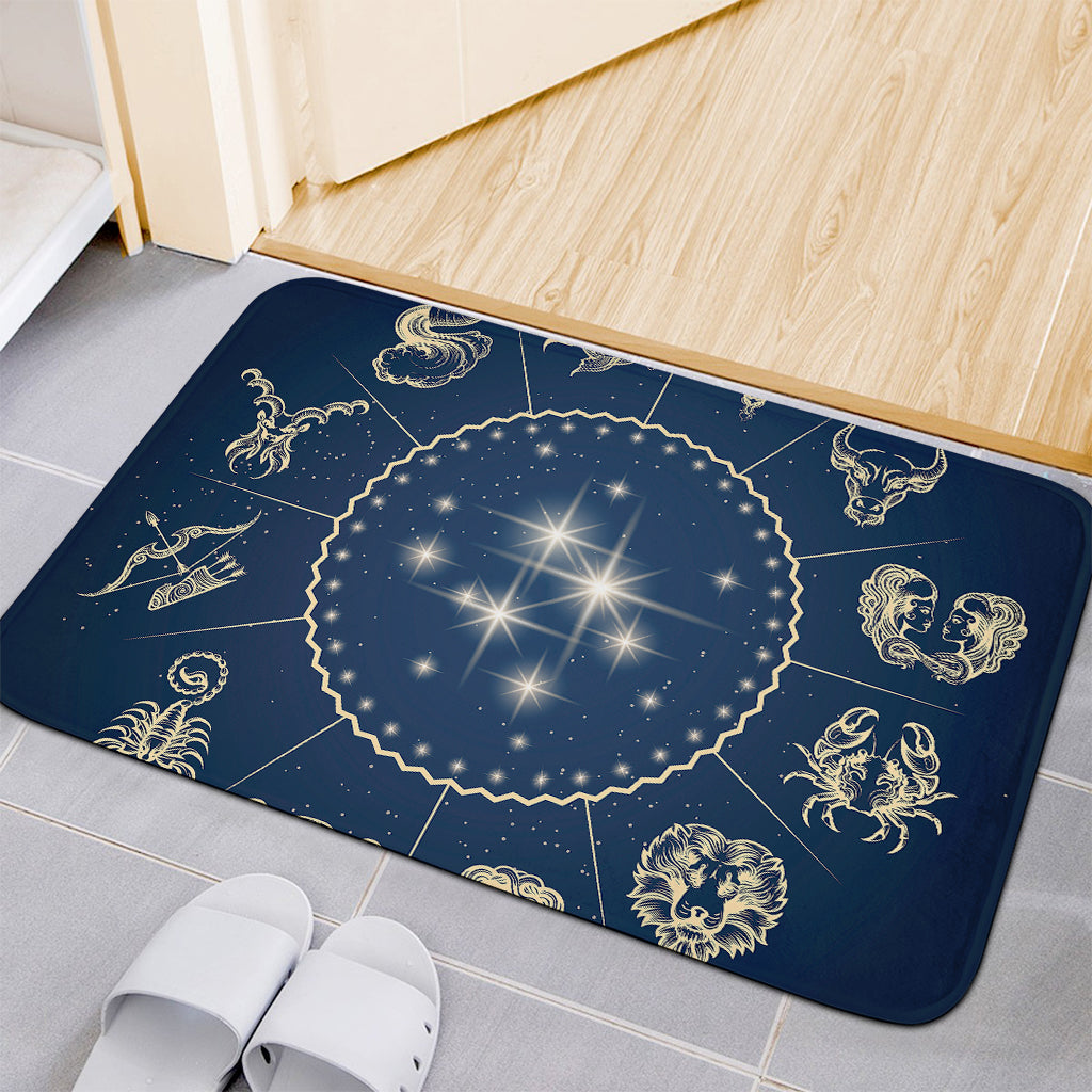 Zodiac Astrology Symbols Print Indoor Door Mat