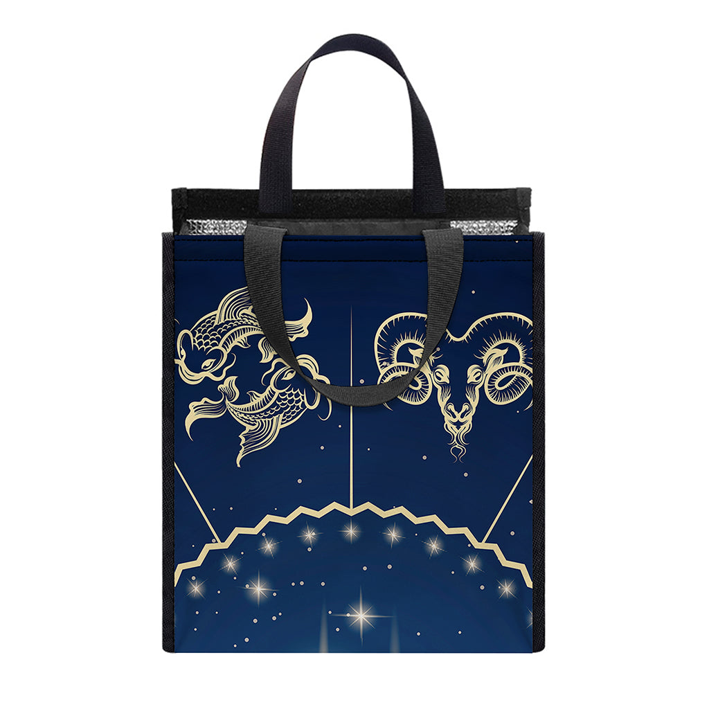 Zodiac Astrology Symbols Print Insulated Lunch Tote