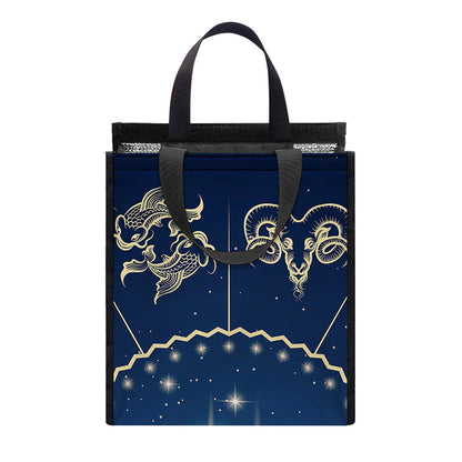 Zodiac Astrology Symbols Print Insulated Lunch Tote