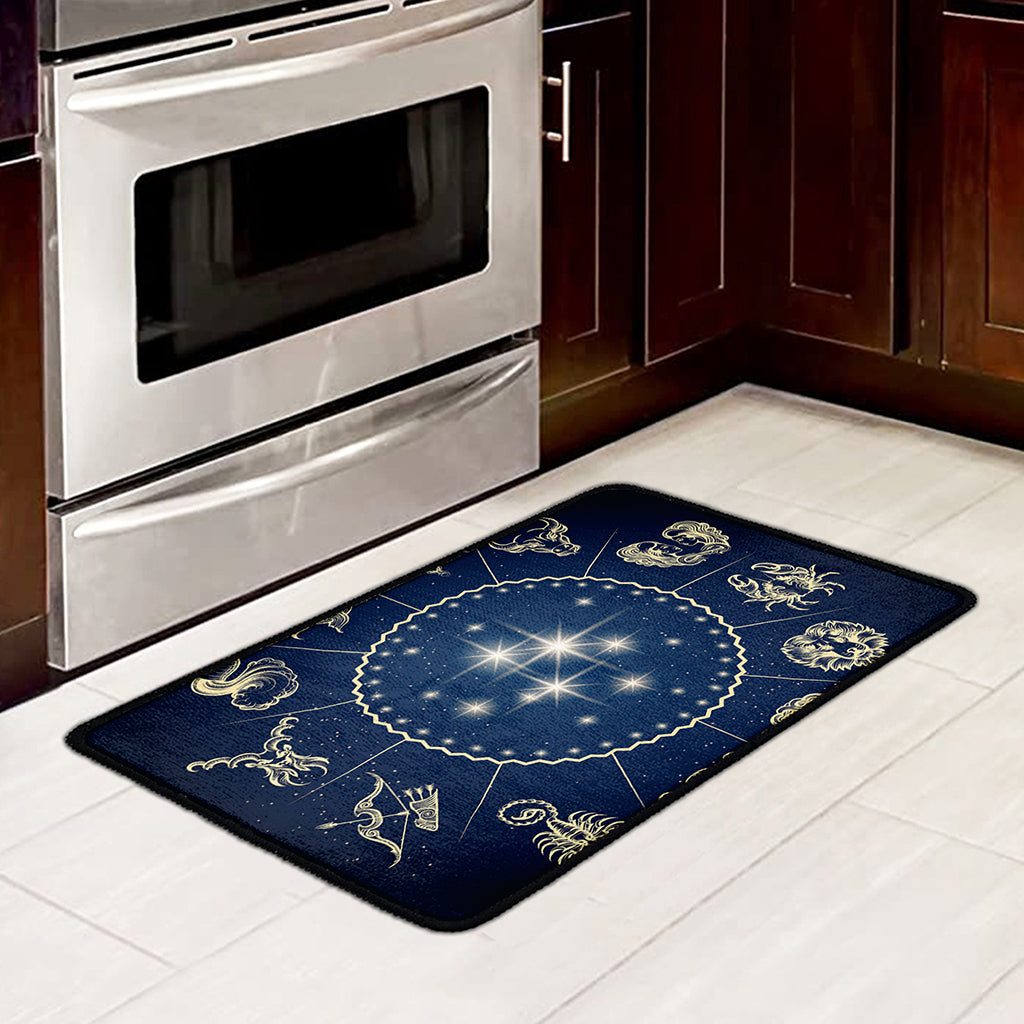 Zodiac Astrology Symbols Print Kitchen Mat