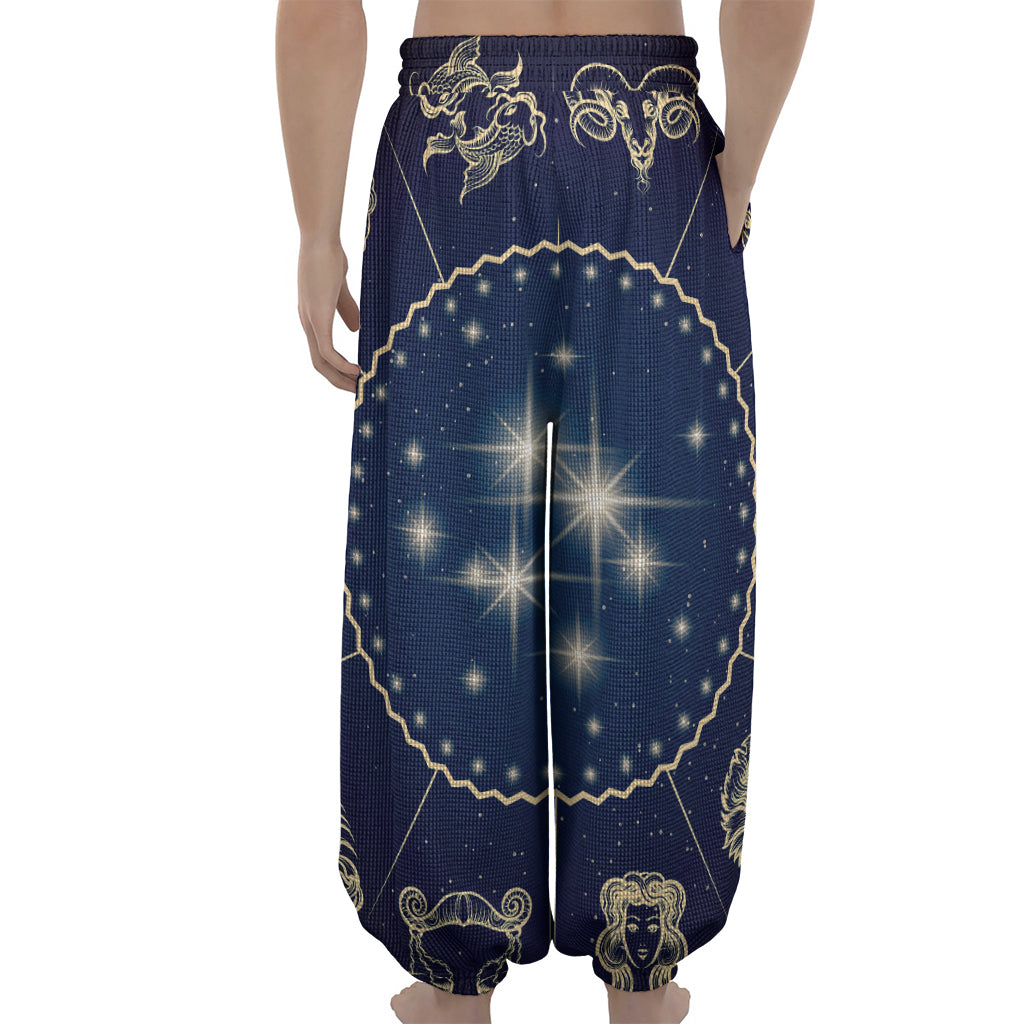 Zodiac Astrology Symbols Print Lantern Pants