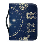 Zodiac Astrology Symbols Print Leather Bible Cover