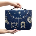 Zodiac Astrology Symbols Print Leather Bible Cover
