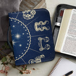 Zodiac Astrology Symbols Print Leather Bible Cover