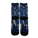 Zodiac Astrology Symbols Print Long Socks