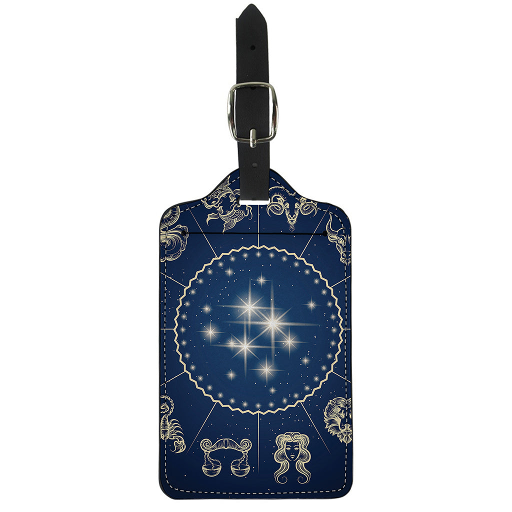 Zodiac Astrology Symbols Print Luggage Tag