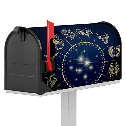 Zodiac Astrology Symbols Print Mailbox Cover
