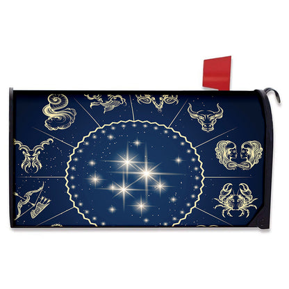 Zodiac Astrology Symbols Print Mailbox Cover