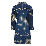 Zodiac Astrology Symbols Print Men's Bathrobe