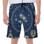 Zodiac Astrology Symbols Print Men's Beach Shorts