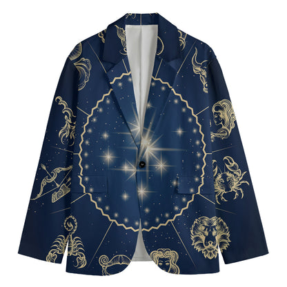 Zodiac Astrology Symbols Print Men's Blazer