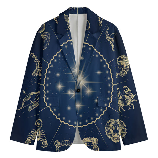 Zodiac Astrology Symbols Print Men's Blazer