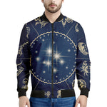 Zodiac Astrology Symbols Print Men's Bomber Jacket