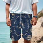 Zodiac Astrology Symbols Print Men's Cargo Shorts