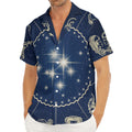 Zodiac Astrology Symbols Print Men's Deep V-Neck Shirt