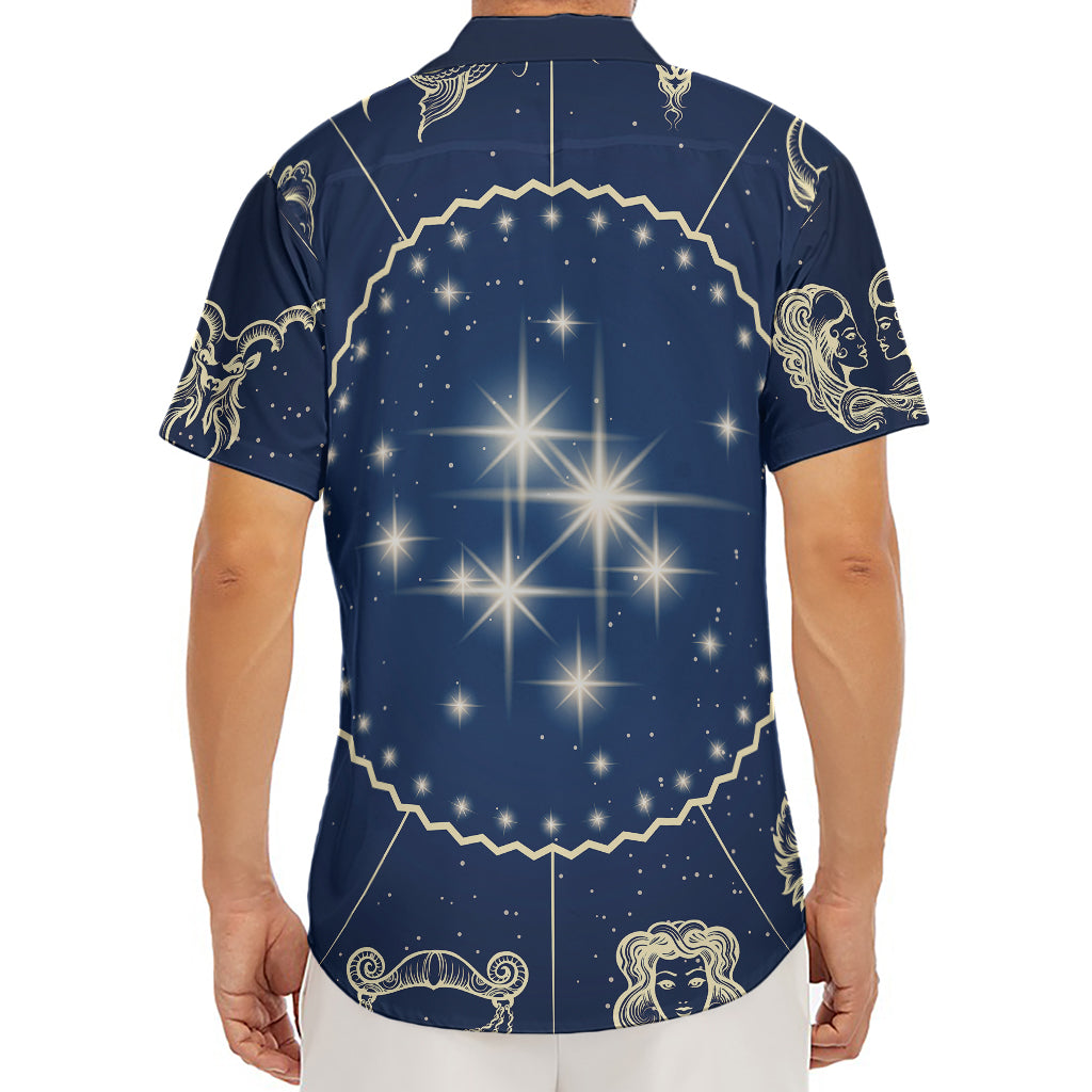 Zodiac Astrology Symbols Print Men's Deep V-Neck Shirt