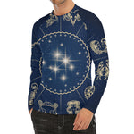 Zodiac Astrology Symbols Print Men's Long Sleeve Rash Guard