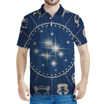 Zodiac Astrology Symbols Print Men's Polo Shirt