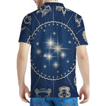Zodiac Astrology Symbols Print Men's Polo Shirt