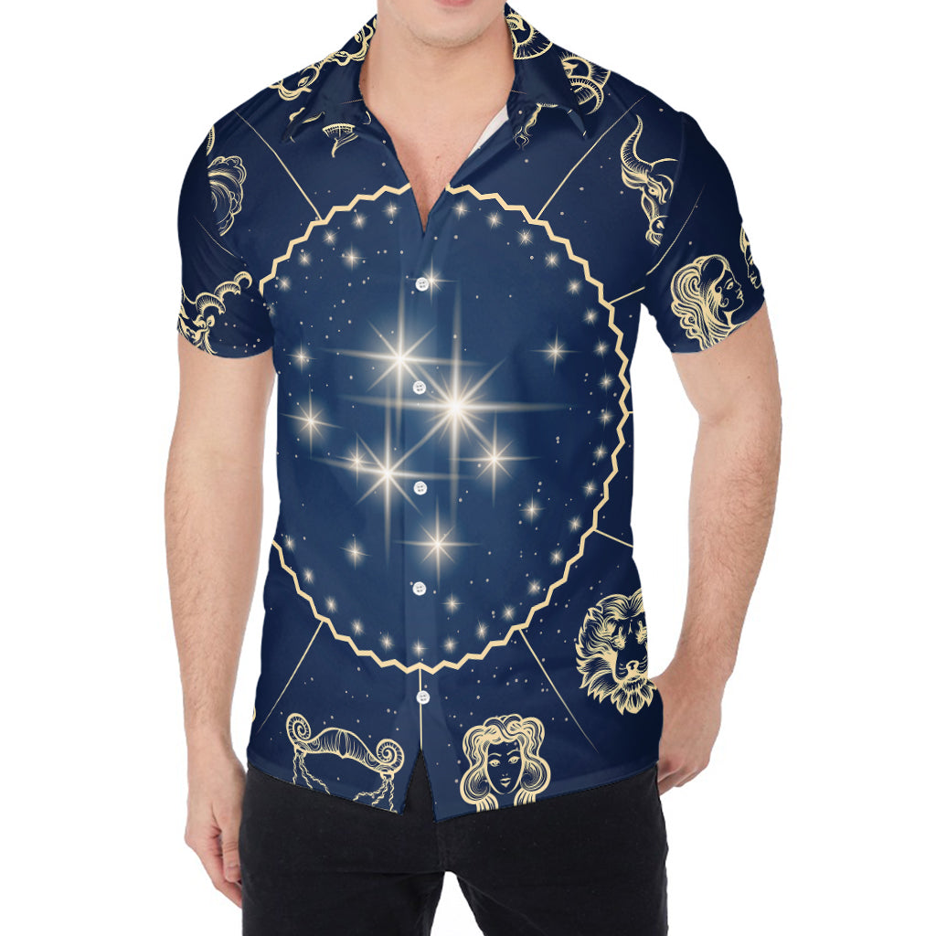 Zodiac Astrology Symbols Print Men's Shirt