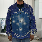 Zodiac Astrology Symbols Print Men's Shirt Jacket