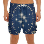 Zodiac Astrology Symbols Print Men's Split Running Shorts