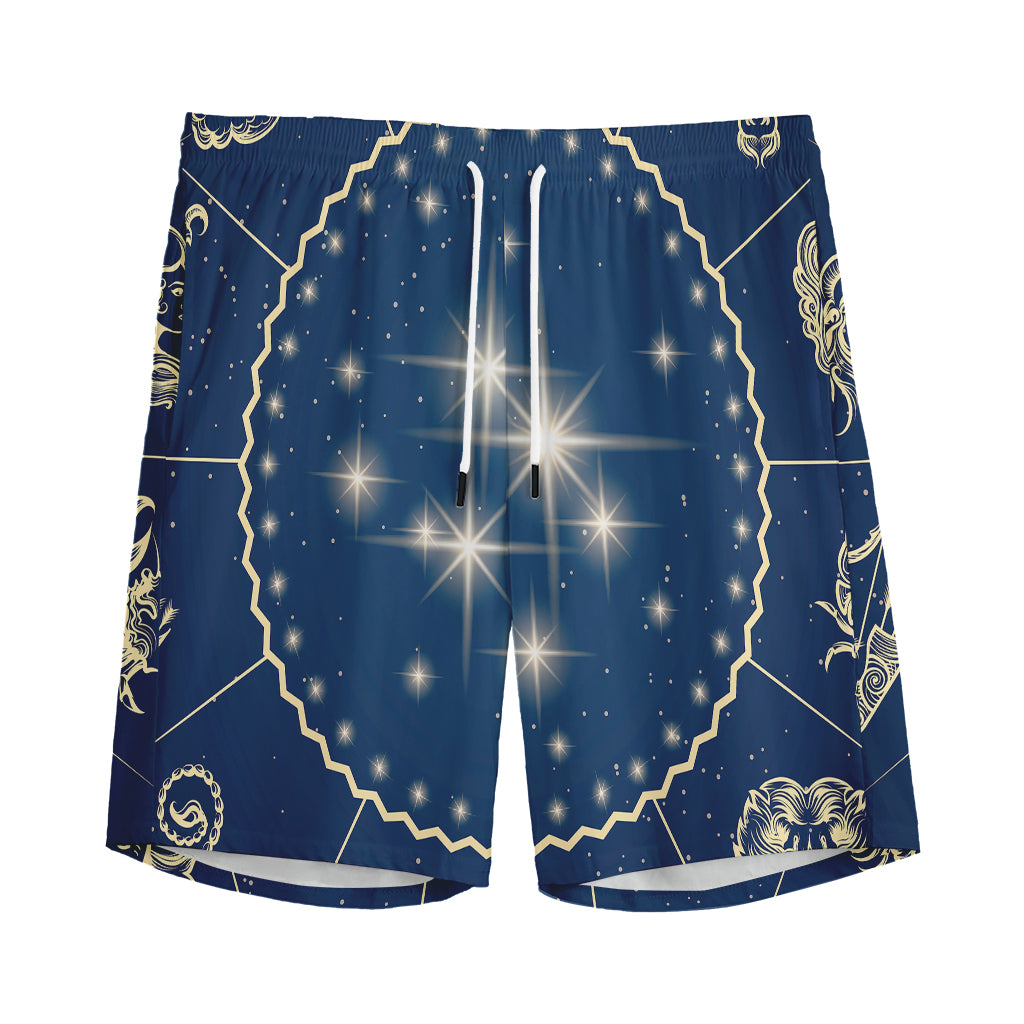 Zodiac Astrology Symbols Print Men's Sports Shorts
