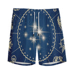 Zodiac Astrology Symbols Print Men's Sports Shorts