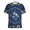 Zodiac Astrology Symbols Print Men's Athletic T-Shirt