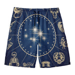 Zodiac Astrology Symbols Print Men's Swim Trunks