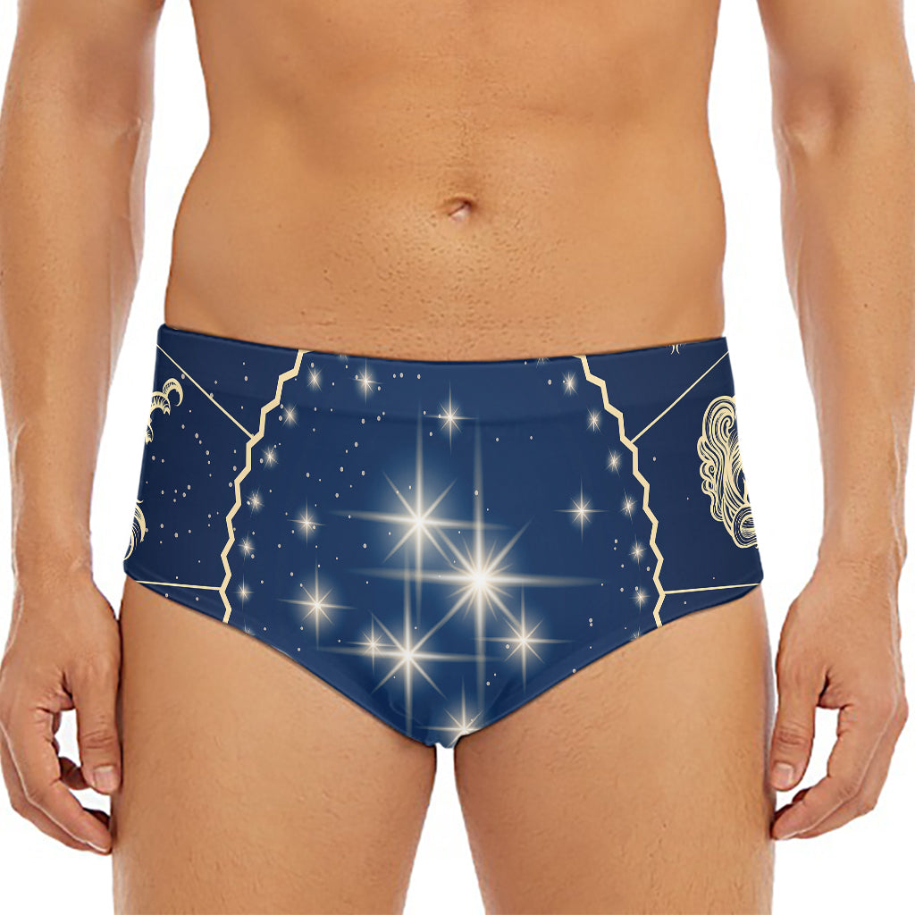 Zodiac Astrology Symbols Print Men's Triangle Swim Briefs