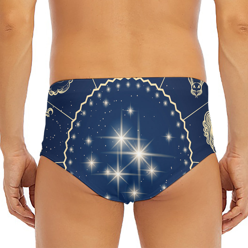 Zodiac Astrology Symbols Print Men's Triangle Swim Briefs