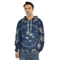 Zodiac Astrology Symbols Print Men's Velvet Pullover Hoodie