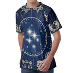 Zodiac Astrology Symbols Print Men's Velvet T-Shirt