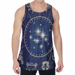 Zodiac Astrology Symbols Print Men's Velvet Tank Top