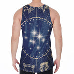 Zodiac Astrology Symbols Print Men's Velvet Tank Top